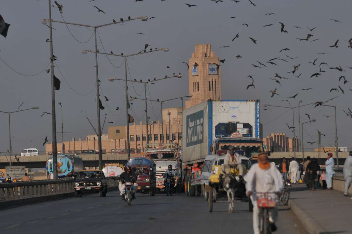 Nati Jati Pull Karachi Map Netty Jetty Bridge, Karachi